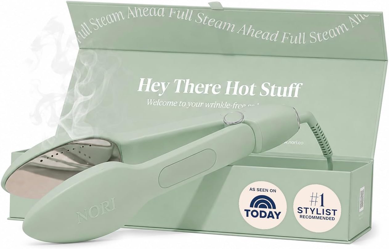 NORI Press handheld travel steam iron with two heated plates