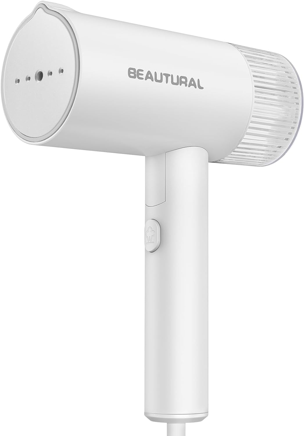 BEAUTURAL Foldable 120V travel steamer shown in white